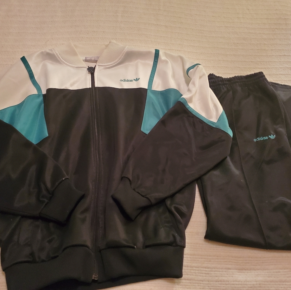 90's vintage Adidas sip up jacket with pants